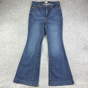 Good American Good Legs Flare Jeans Womens 15 Blue Dark Wash Boot Western Boho*